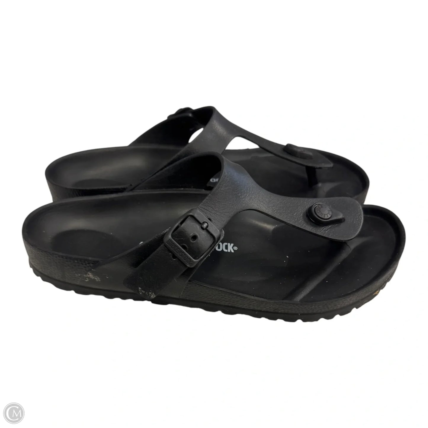 Sandals Flats By Birkenstock In Black, Size: 10.5