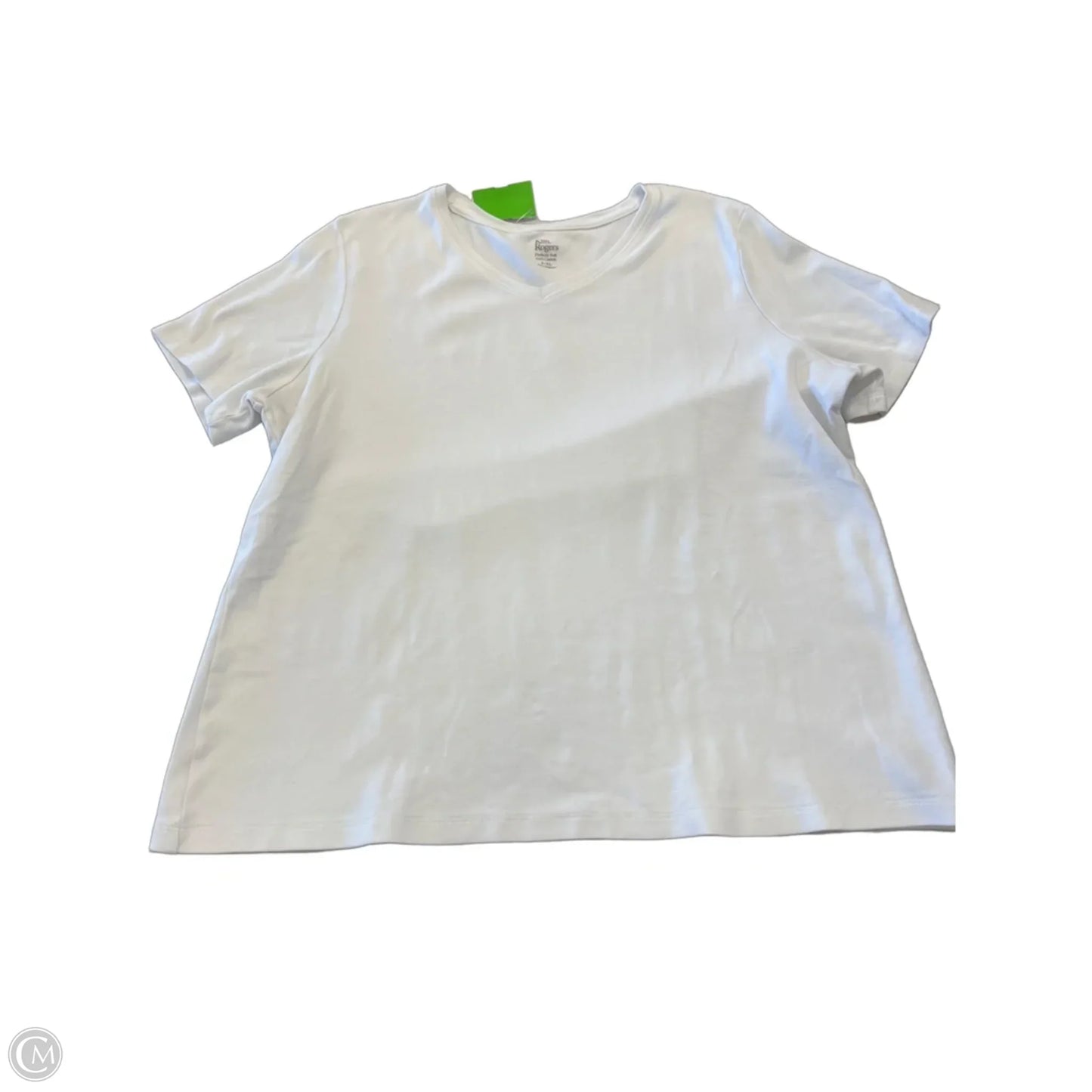 Top Short Sleeve Basic By Kim Rogers In White, Size: Xl