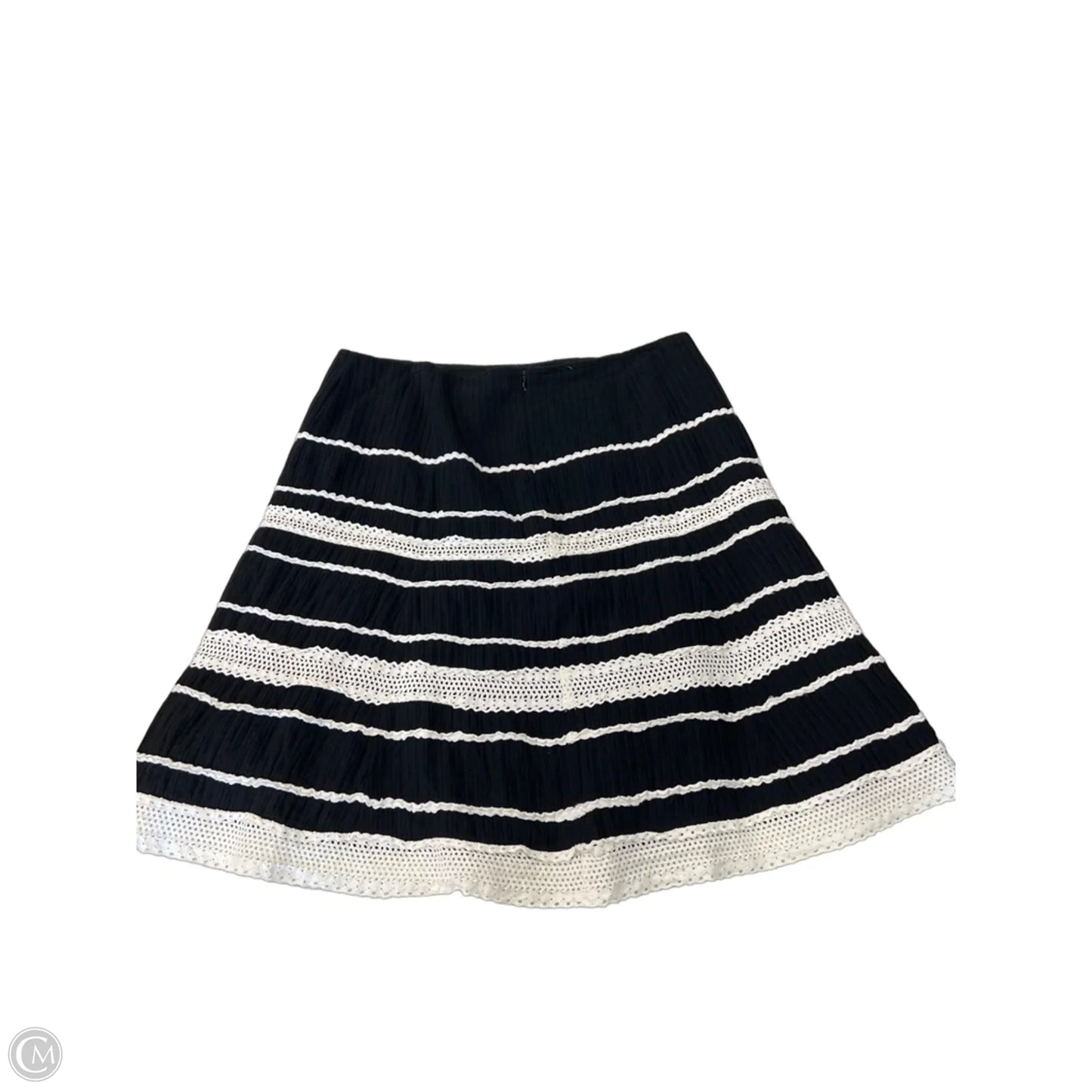 Skirt Midi By Talbots In Black & Cream, Size: 16