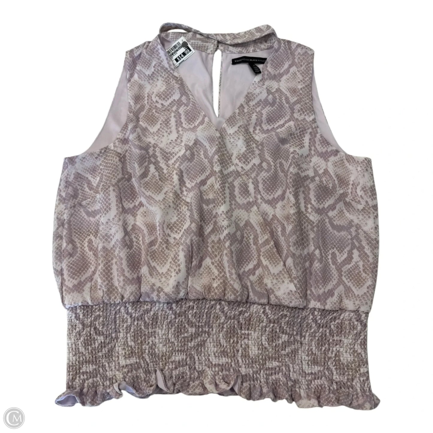 Blouse Sleeveless By White House Black Market In Animal Print, Size: 14