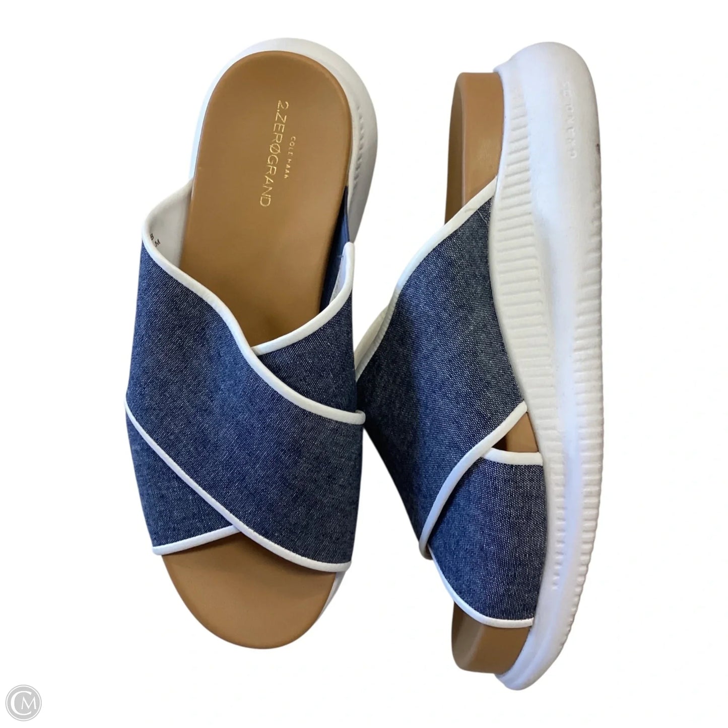 Sandals Flats By Cole-haan In Navy, Size: 5.5