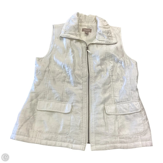 Vest Puffer & Quilted By Chicos In White, Size: M