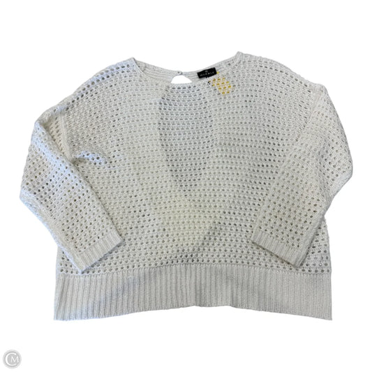 Sweater By Clothes Mentor In White, Size: L