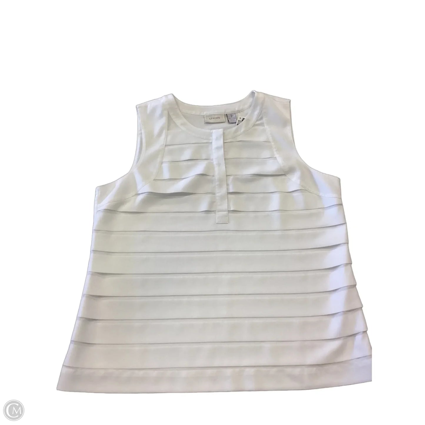 Blouse Sleeveless By Chicos In White, Size: L