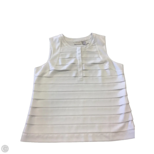 Blouse Sleeveless By Chicos In White, Size: L