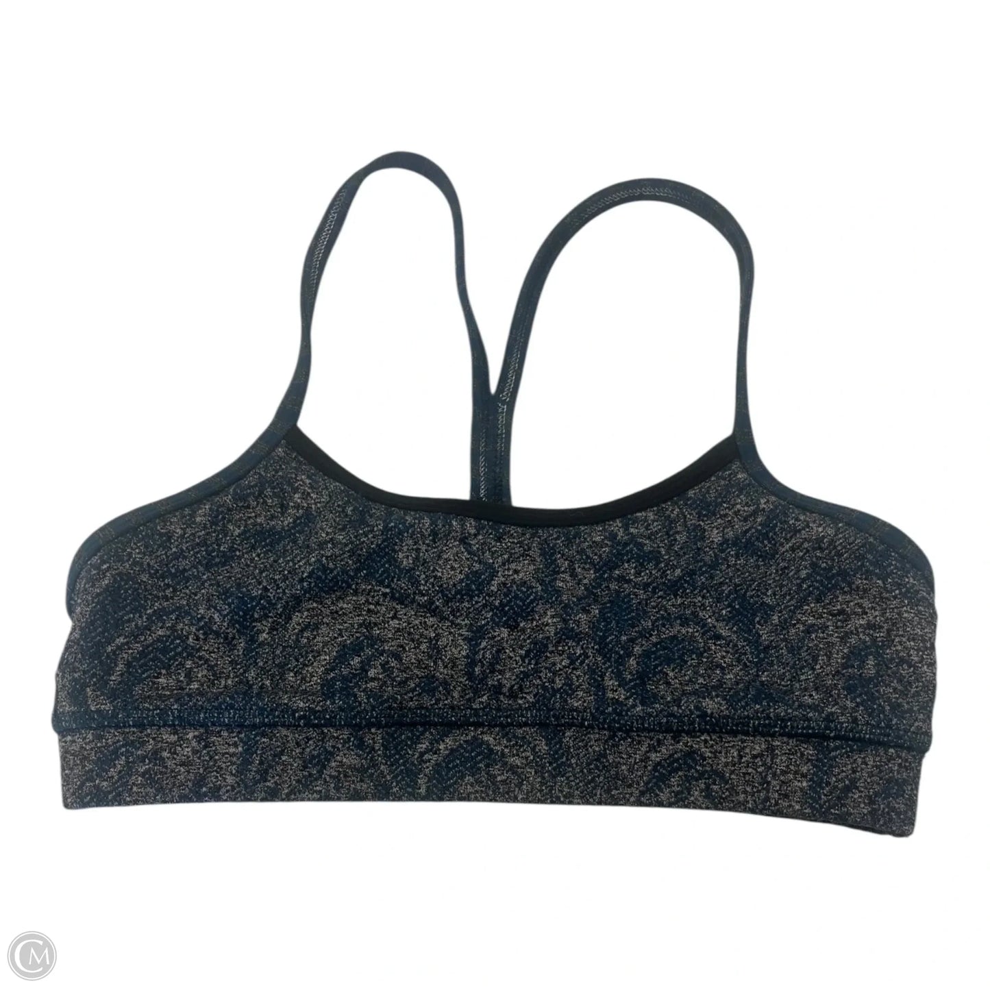 Athletic Bra By Lululemon In Black & Blue, Size: Xs