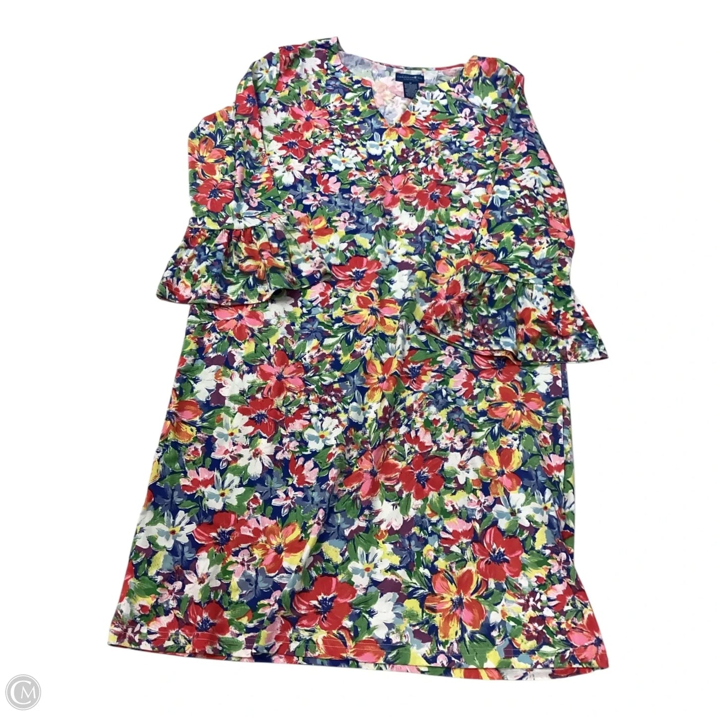 Dress Casual Short By Caribbean Joe In Floral Print, Size: M