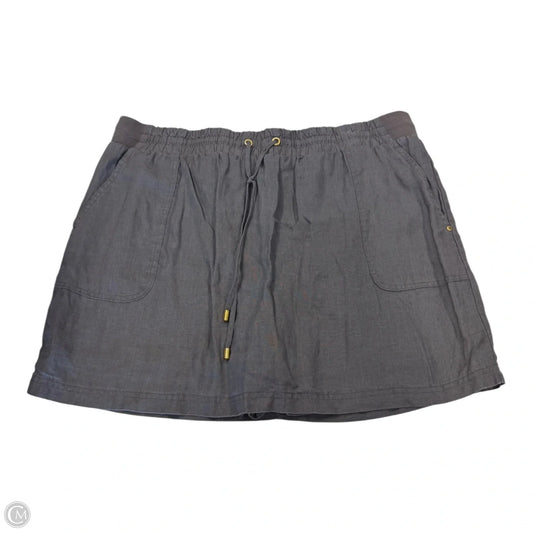 Skort By Ellen Tracy In Grey, Size: Xl
