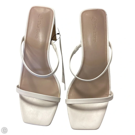 Sandals Heels Block By The Drop In White, Size: 9