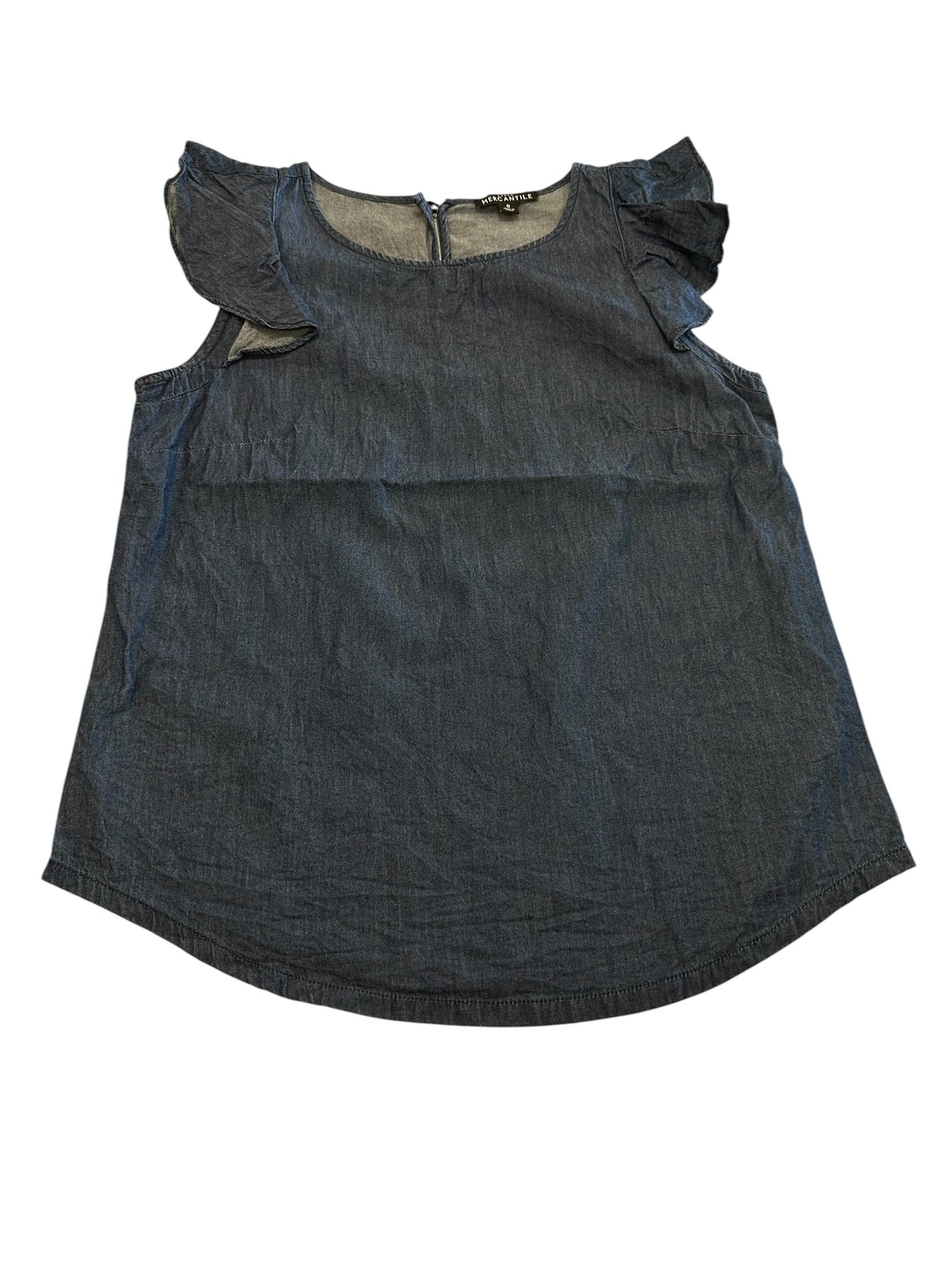 Top Sleeveless By J. Crew In Blue Denim, Size:0