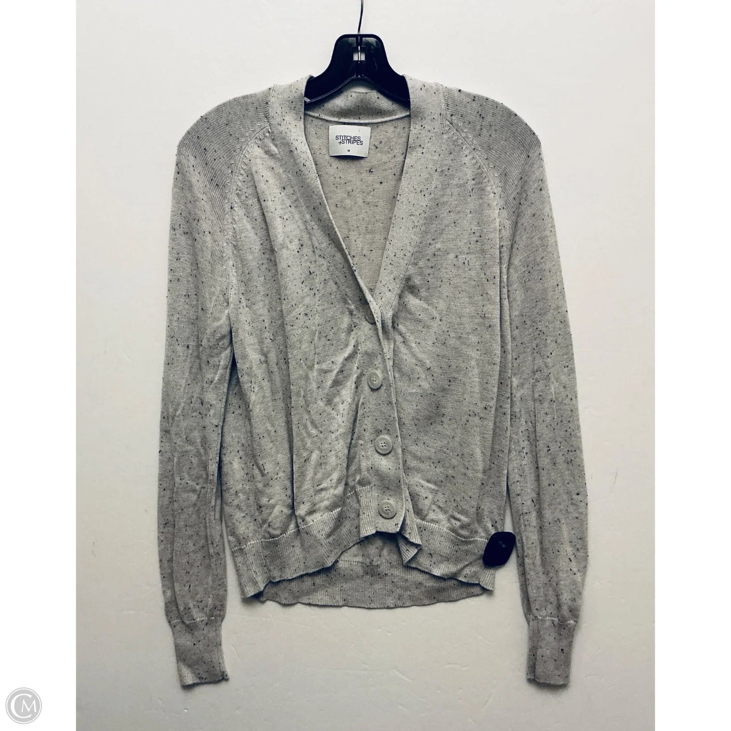 Sweater Cardigan By Clothes Mentor In Grey, Size: M