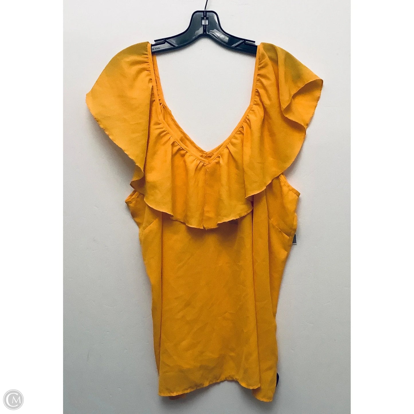 Top Sleeveless By Clothes Mentor In Yellow, Size: 3x