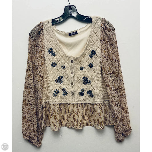 Top Long Sleeve By Miss Me In Multi-colored, Size: S