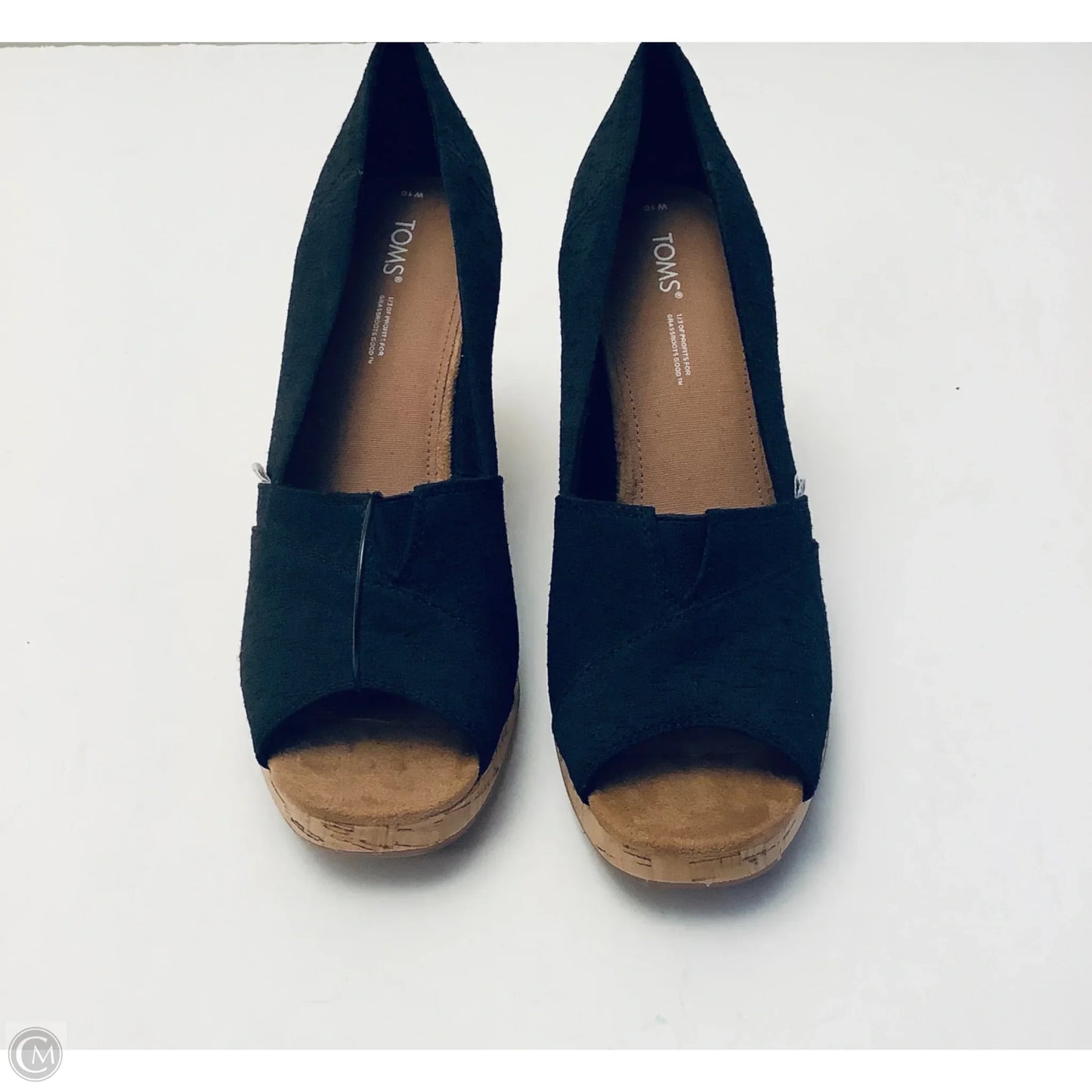 Shoes Heels Wedge By Toms In Black, Size: 10