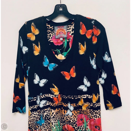 Dress Casual Midi By Johnny Was In Multi-colored, Size: Xs