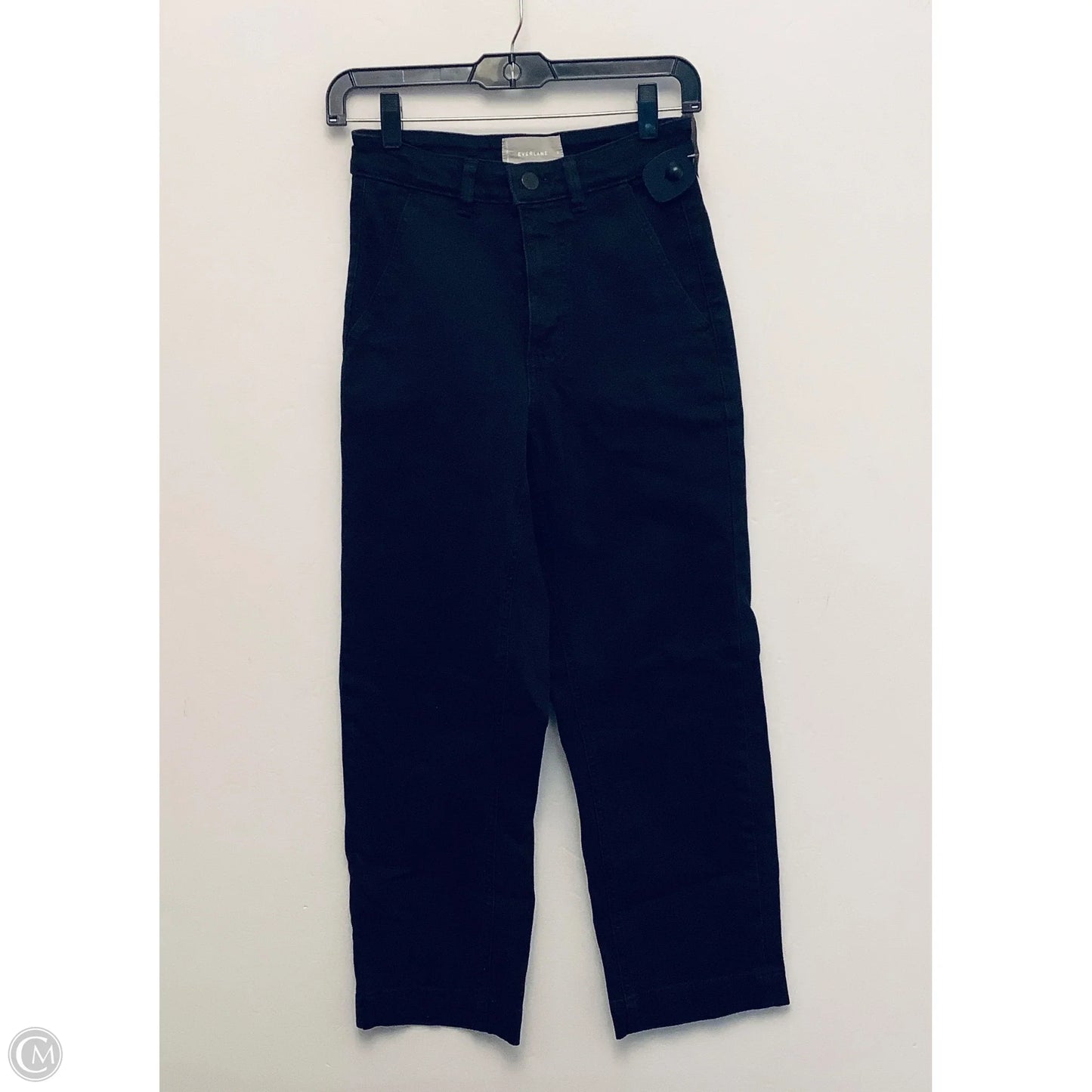 Jeans Straight By Everlane In Black Denim, Size: 0