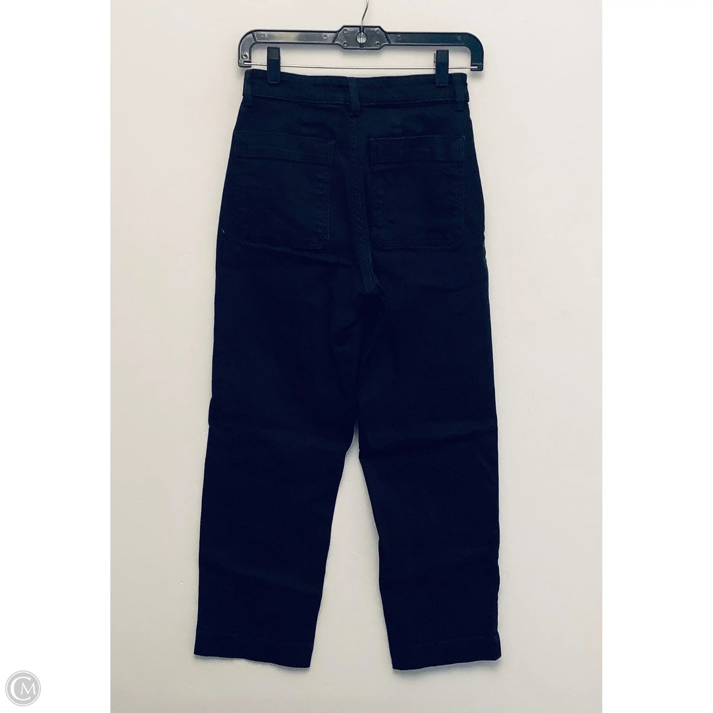 Jeans Straight By Everlane In Black Denim, Size: 0