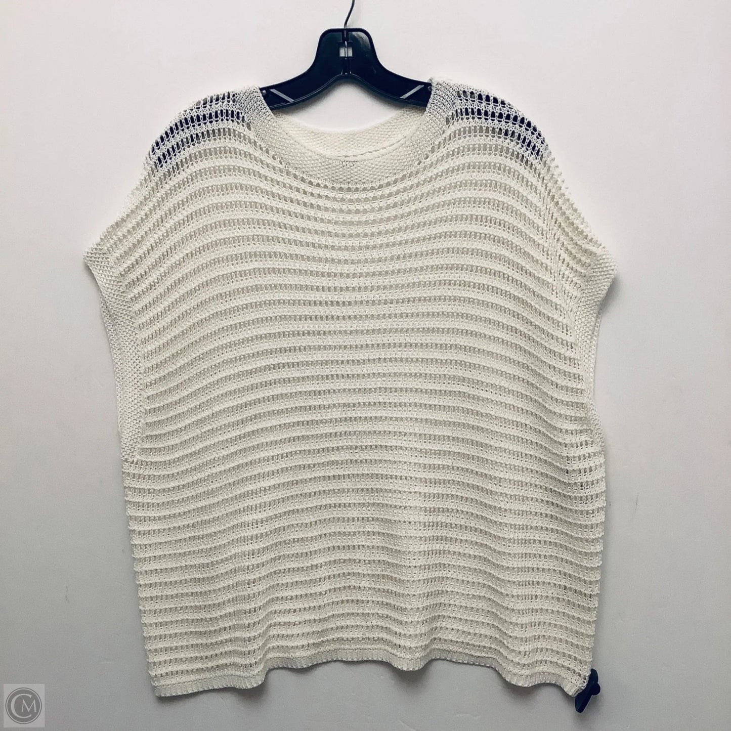 Top Short Sleeve By Max Studio In Cream, Size: L