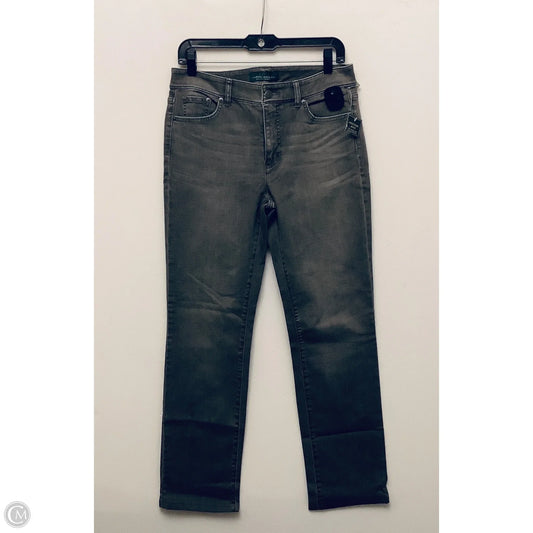 Jeans Straight By Lauren By Ralph Lauren In Grey Denim, Size: 8