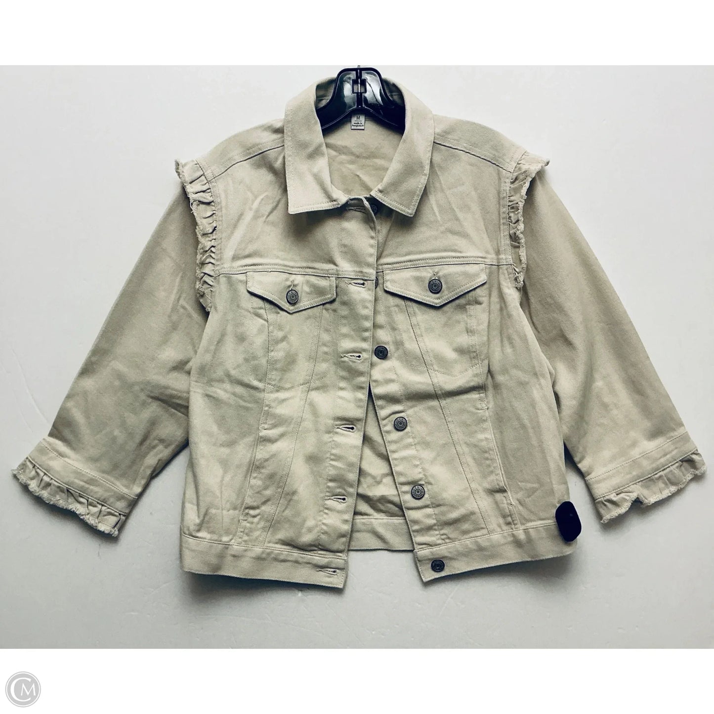 Jacket Denim By Cato In Tan, Size: M