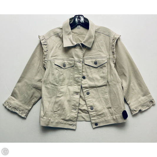 Jacket Denim By Cato In Tan, Size: M