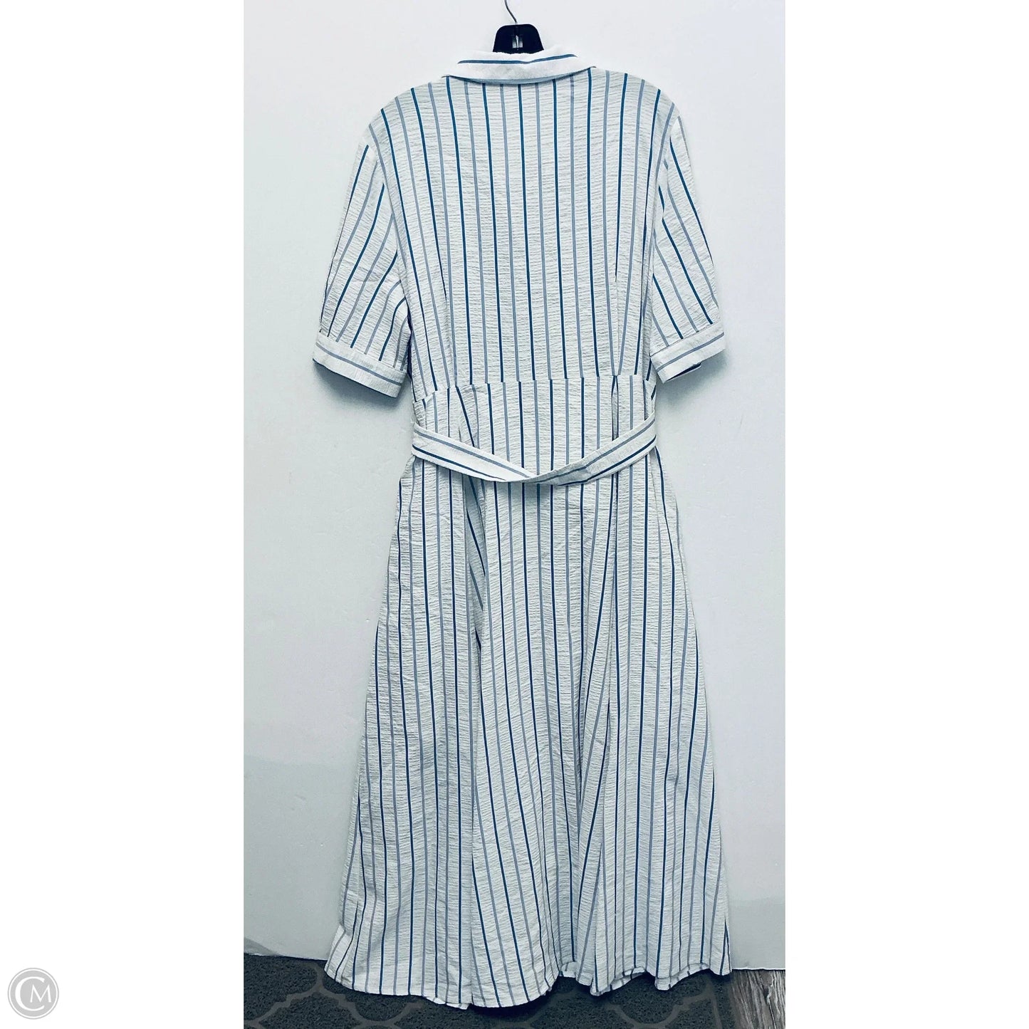 Dress Casual Maxi By Calvin Klein In Striped Pattern, Size: 14