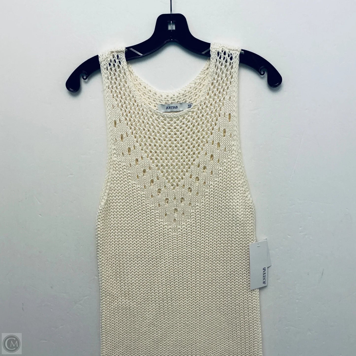 Dress Casual Midi By Just Fab In Cream, Size: Xxl