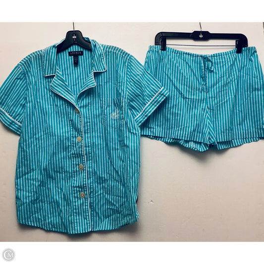 Pajamas 2pc By Lauren By Ralph Lauren In Striped Pattern, Size: Xl