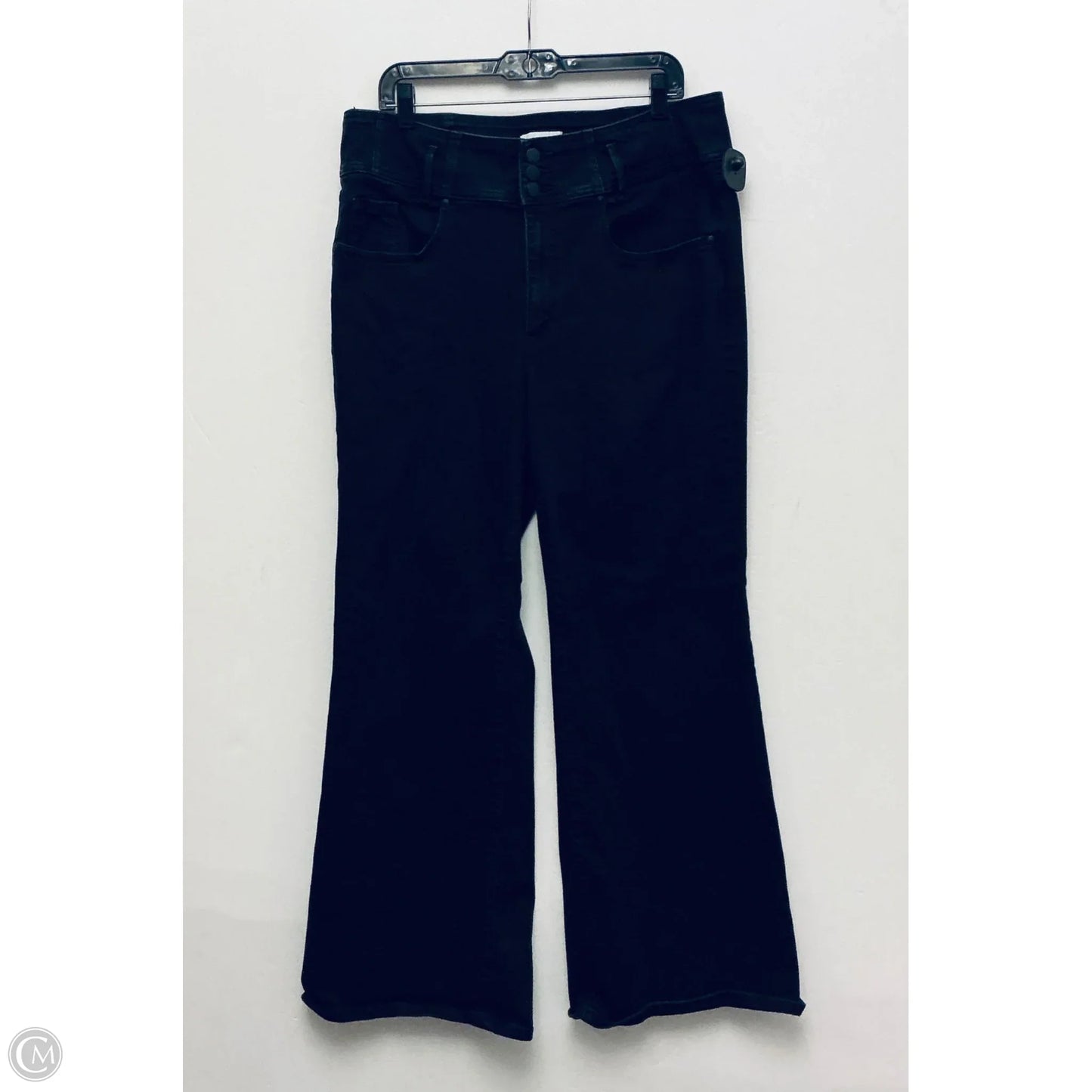 Jeans Flared By Lane Bryant In Black Denim, Size: 16