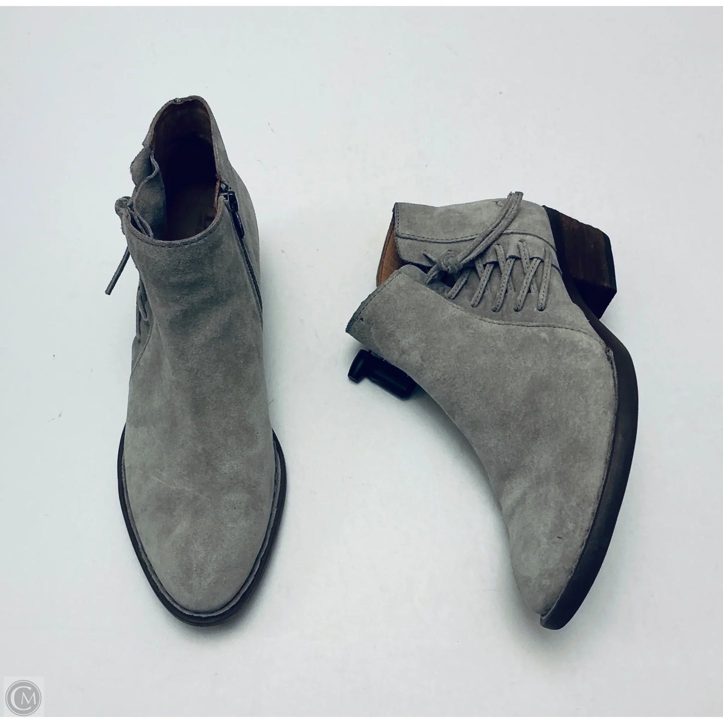 Boots Ankle Heels By Born In Grey, Size: 10