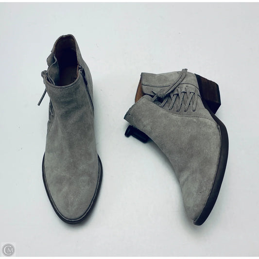 Boots Ankle Heels By Born In Grey, Size: 10