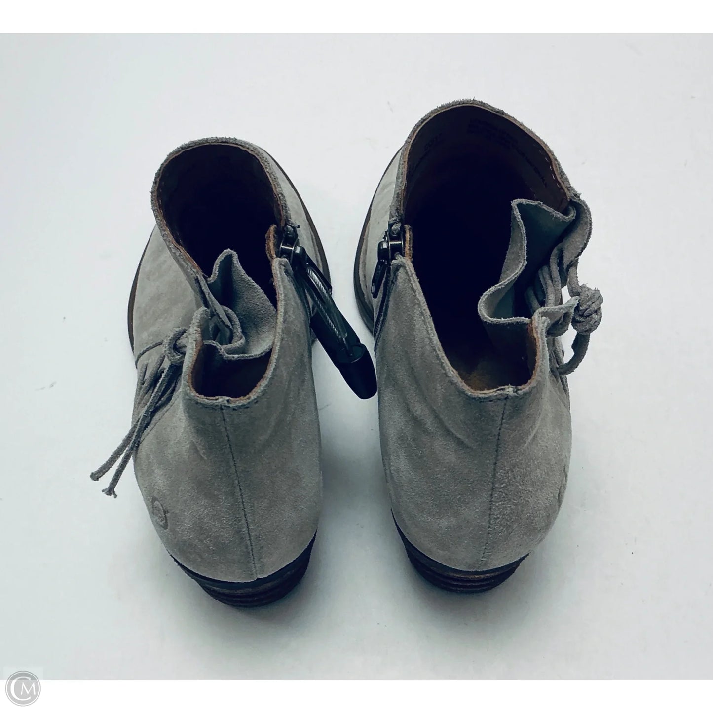 Boots Ankle Heels By Born In Grey, Size: 10