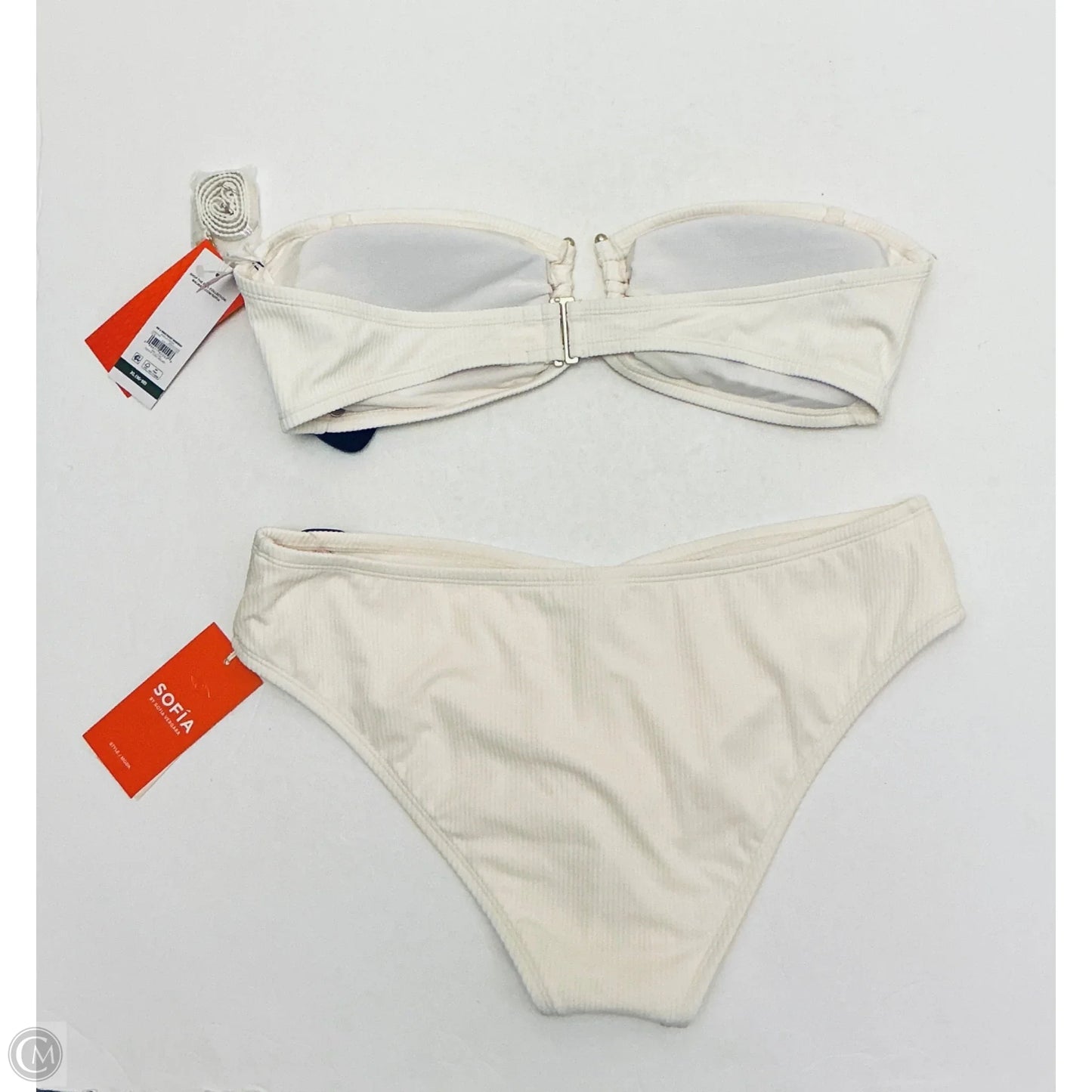 Swimsuit 2pc By Sofia By Sofia Vergara In Cream, Size: Xl