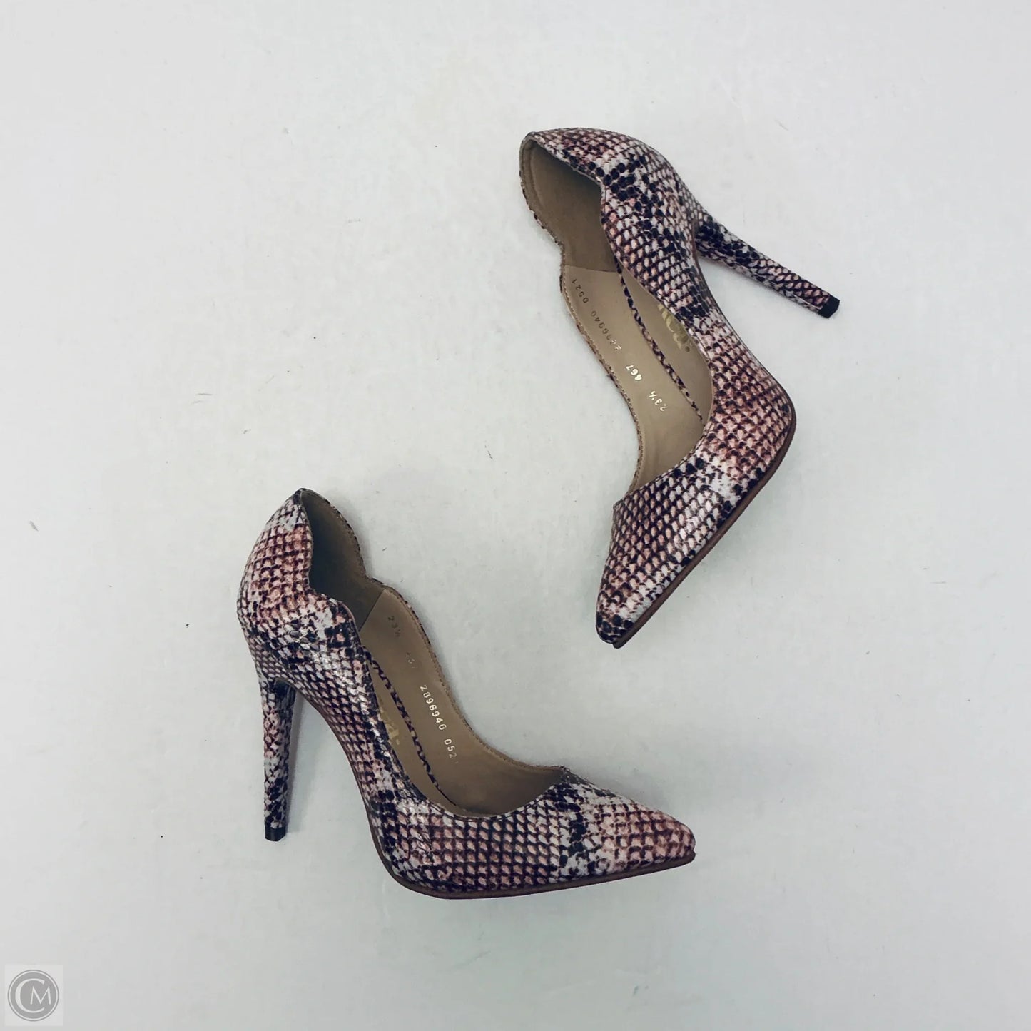 Shoes Heels Stiletto By Andrea In Snakeskin Print, Size: 6.5