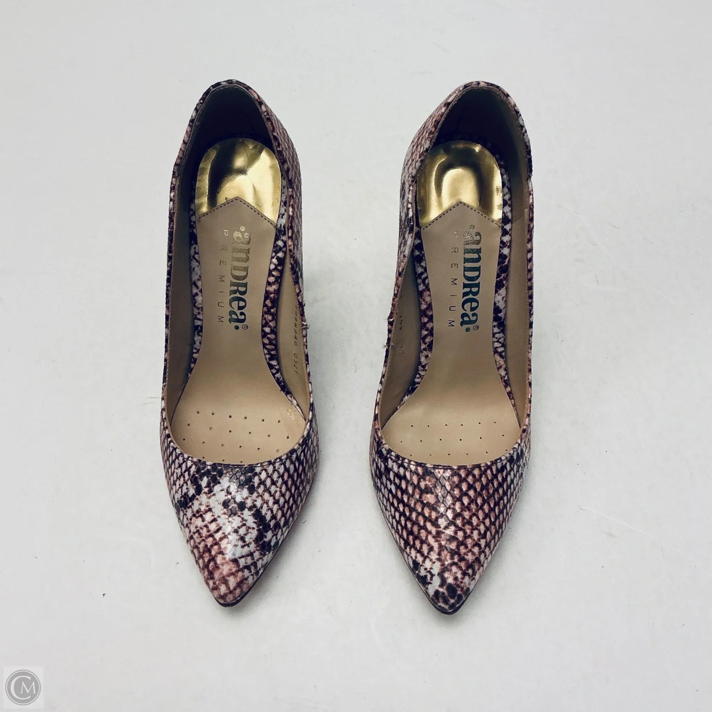 Shoes Heels Stiletto By Andrea In Snakeskin Print, Size: 6.5