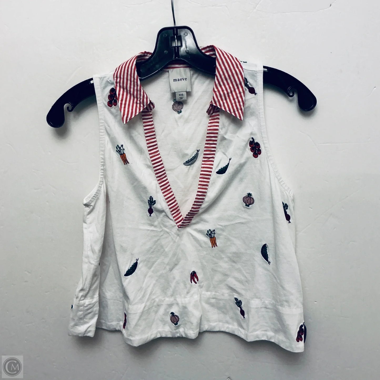 Top Sleeveless By Maeve In White, Size: Xxs