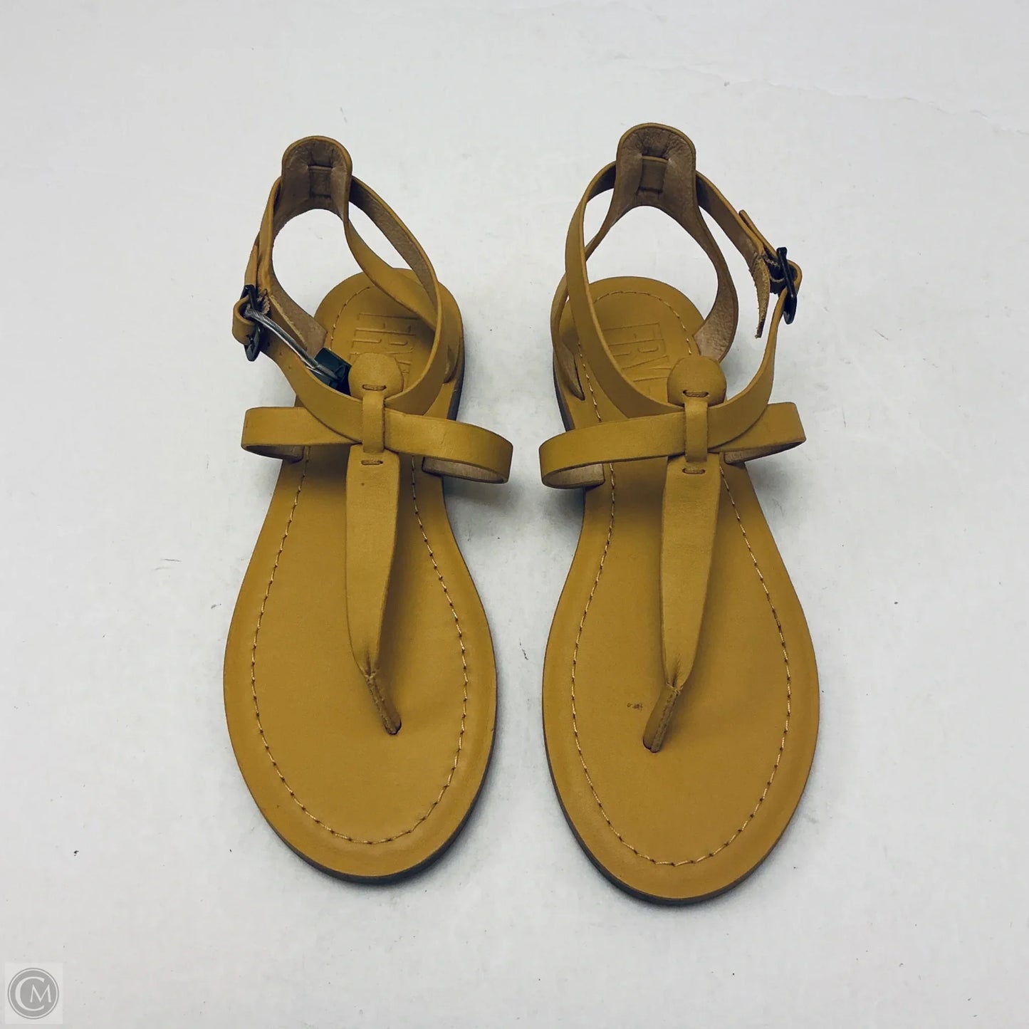 Sandals Designer By Frye In Yellow, Size: 6.5
