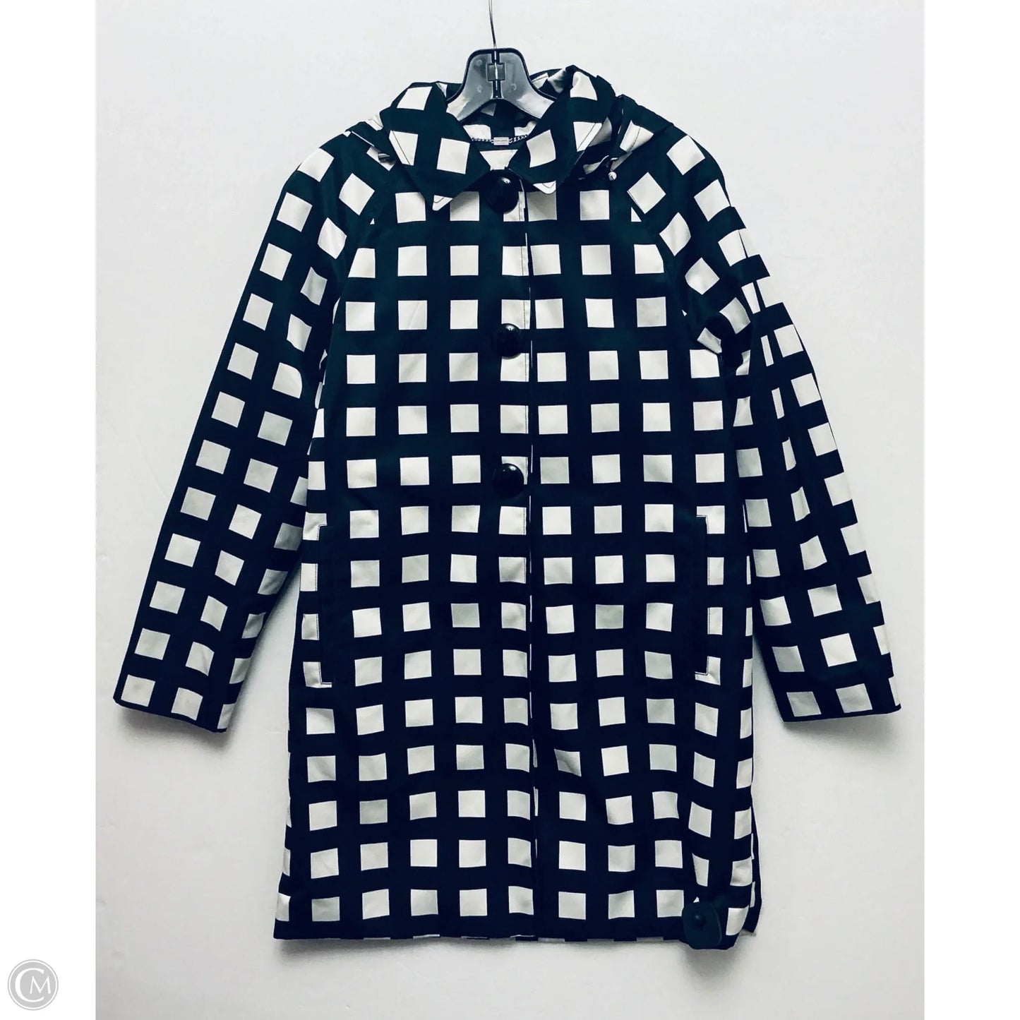 Jacket Designer By Kate Spade In Checkered Pattern, Size: S