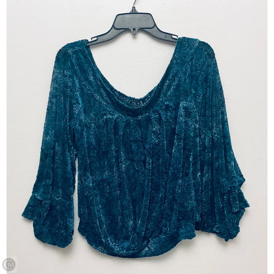 Top Long Sleeve Basic By Free People In Blue, Size: M