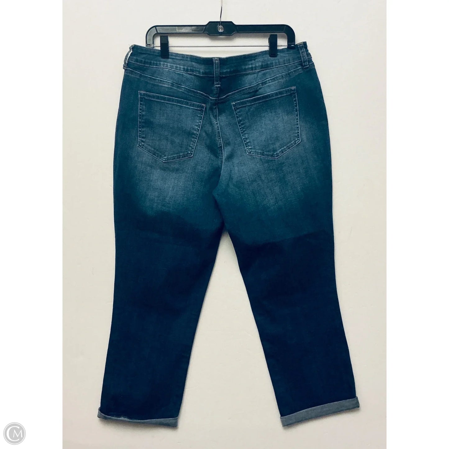 Jeans Straight By Crown And Ivy In Blue Denim, Size: 14
