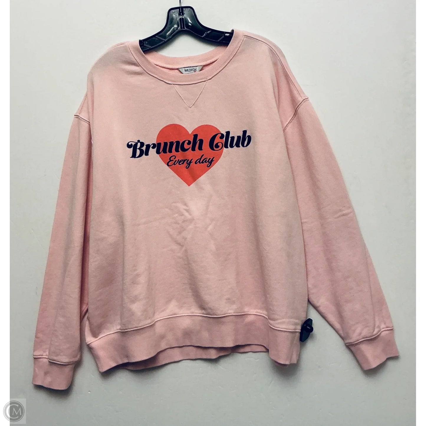Sweatshirt Collar By Wildfox In Pink, Size: Xl