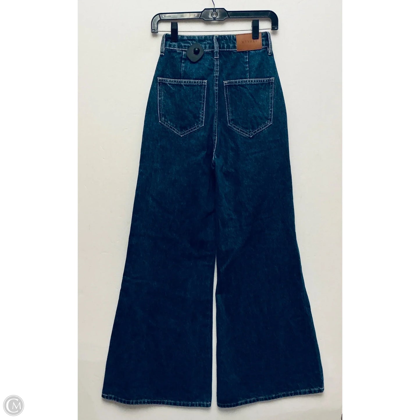 Jeans Wide Leg By Meshki In Blue Denim, Size: 4