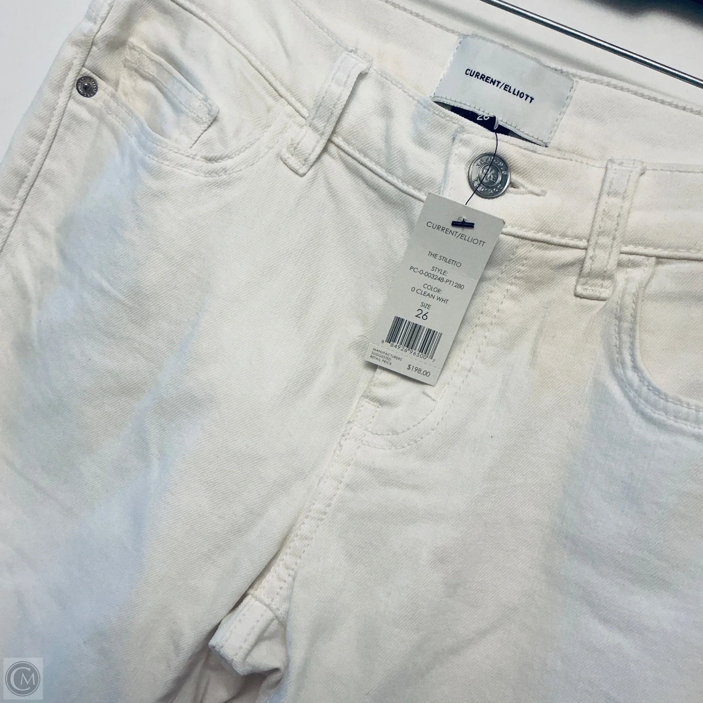 Jeans Skinny By Current/elliott In White, Size: 2