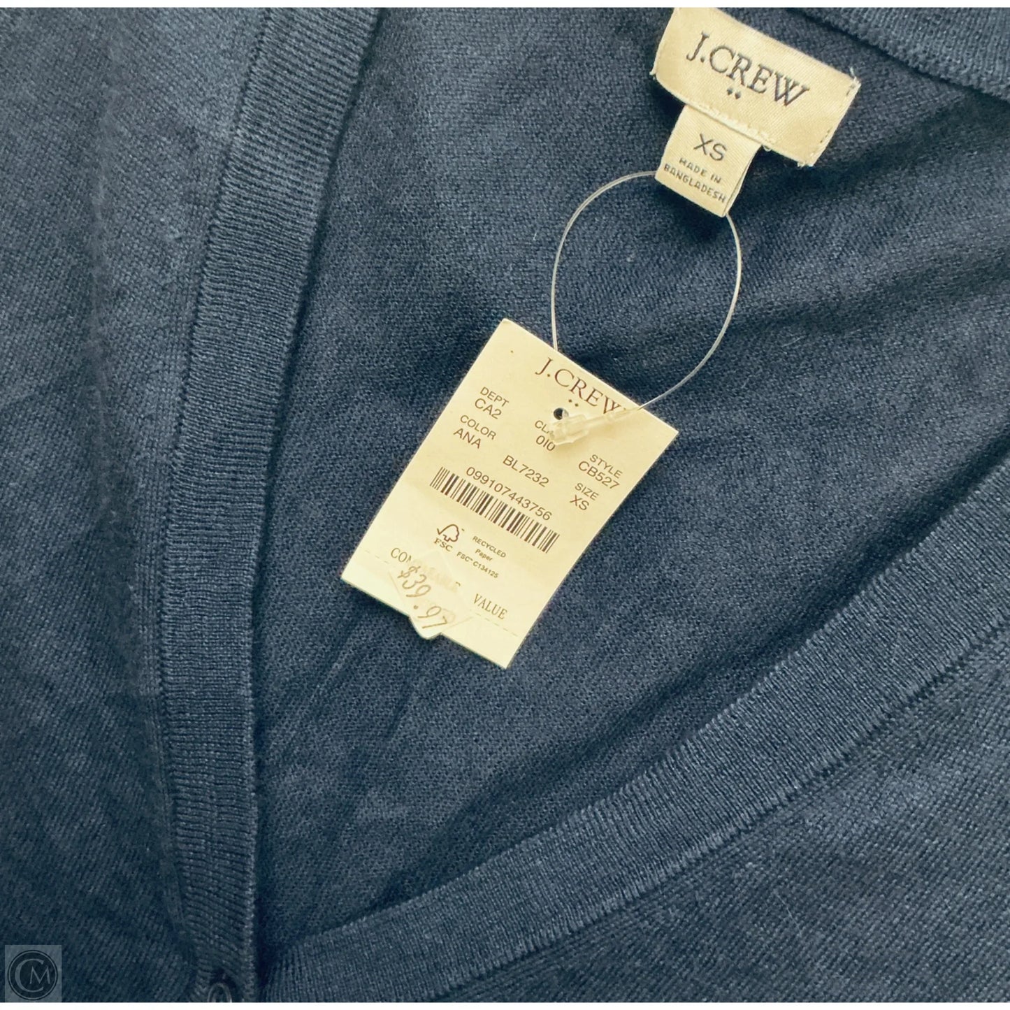 Top Sleeveless By J. Crew In Navy, Size: Xs