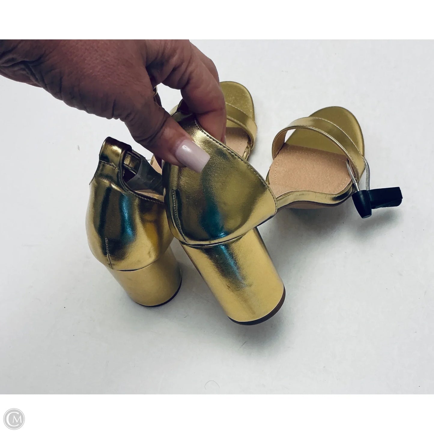 Shoes Heels Platform By Lulus In Gold, Size: 8