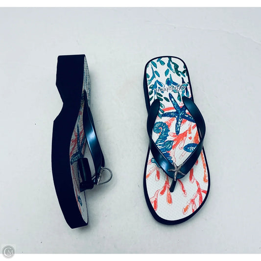 Sandals Flip Flops By Brighton In Blue, Size: 9