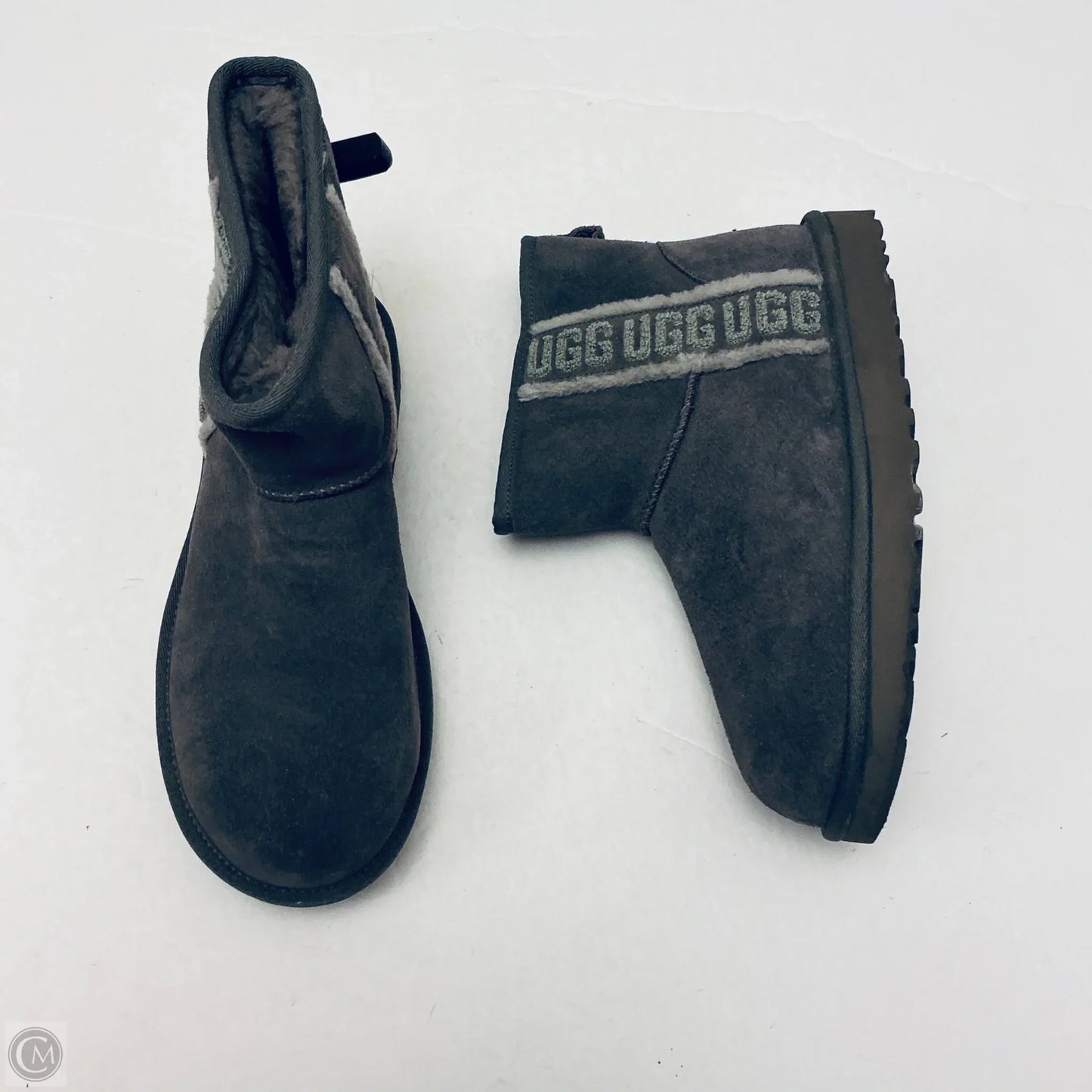 Boots Designer By Ugg In Grey, Size: 9