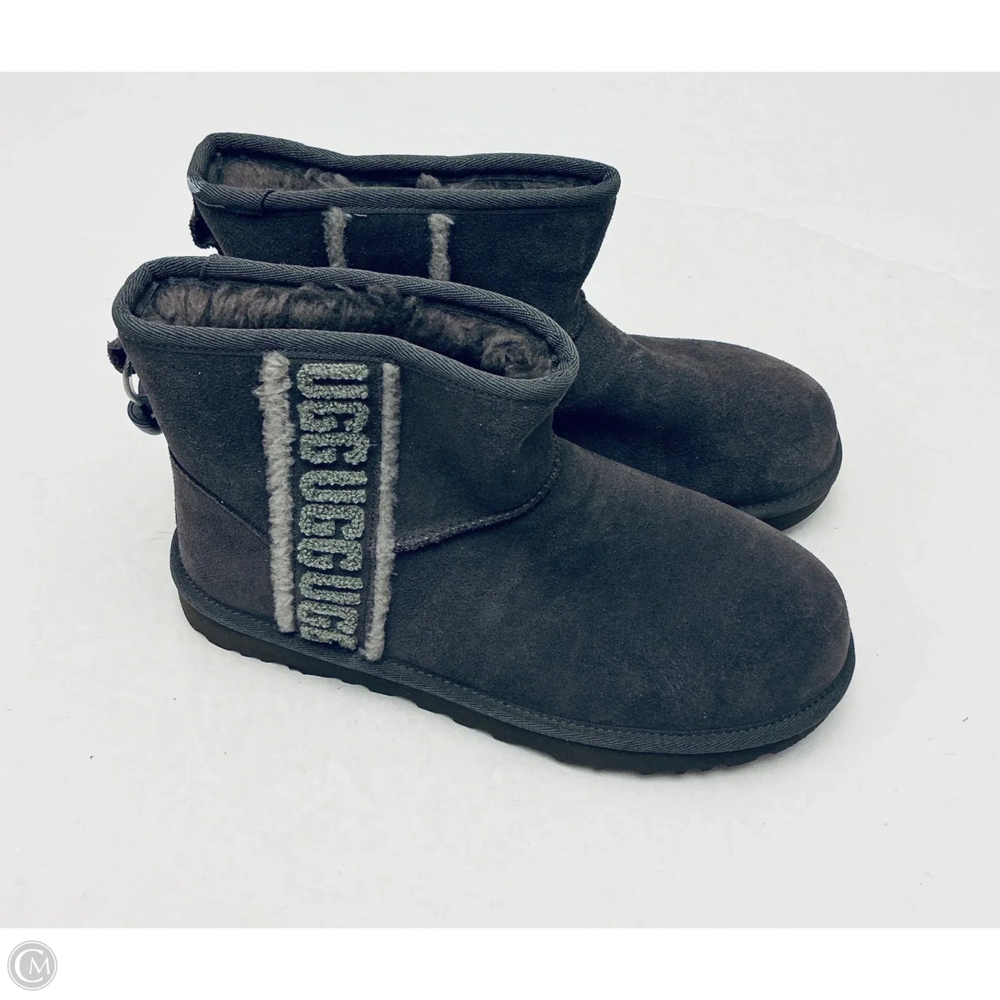 Boots Designer By Ugg In Grey, Size: 9