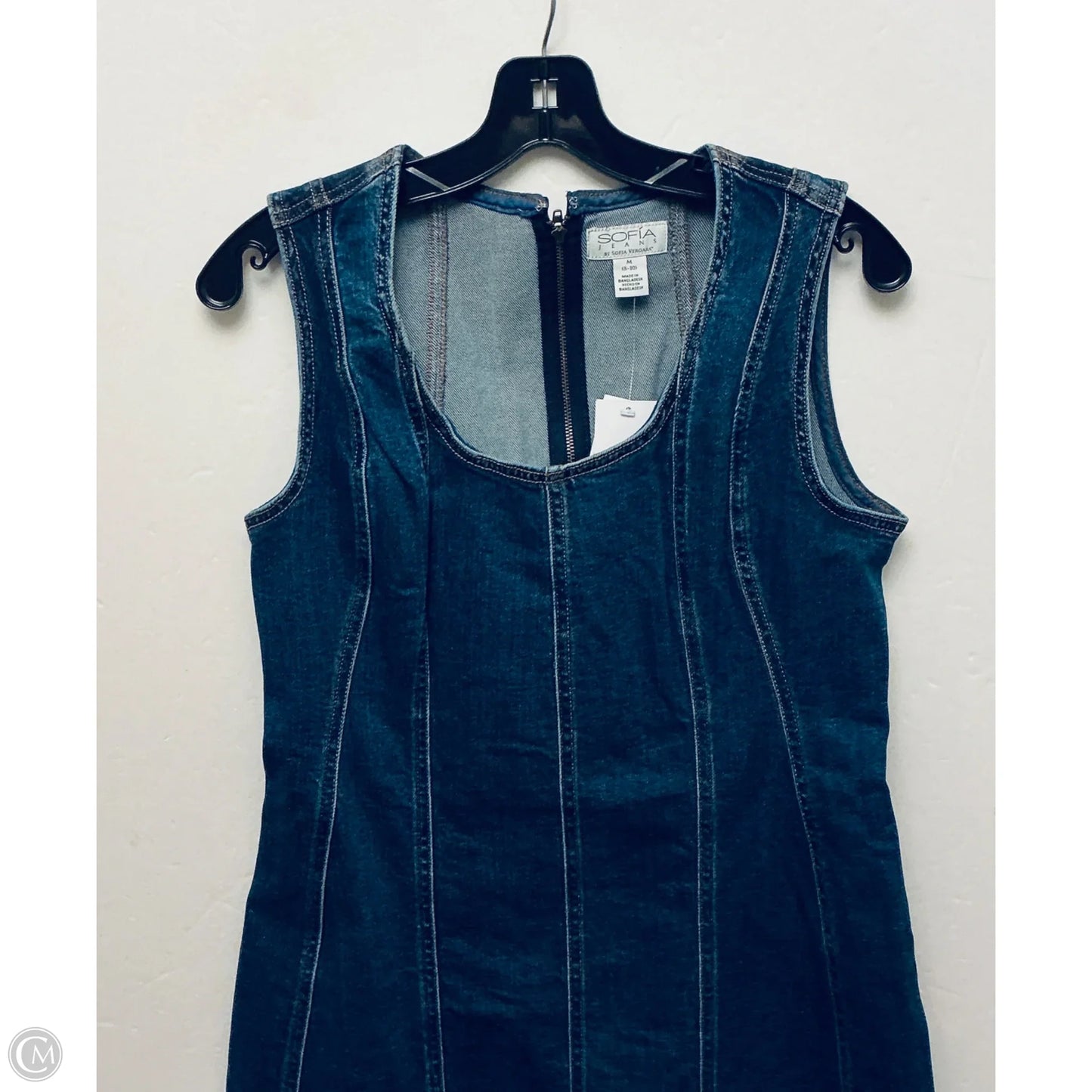 Dress Casual Midi By Sofia By Sofia Vergara In Blue Denim, Size: M