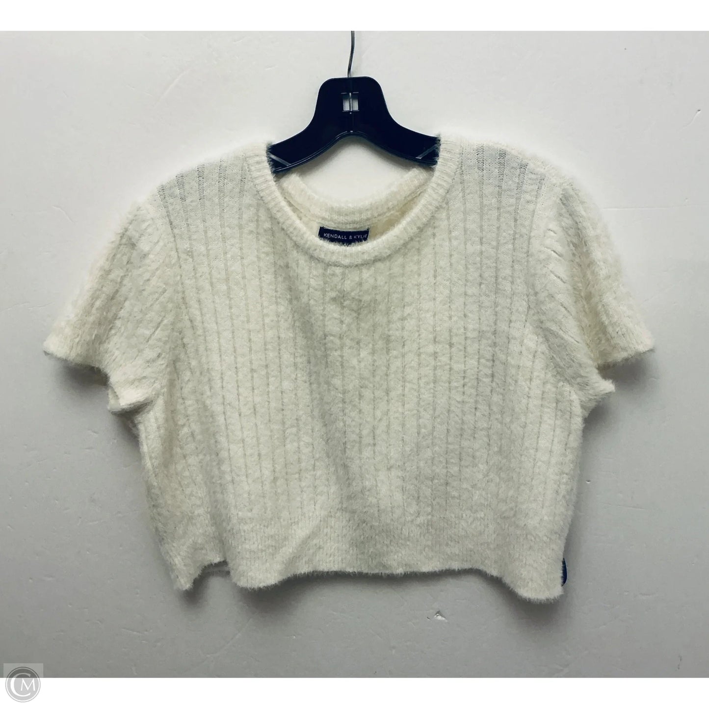 Sweater Short Sleeve By Kendall + Kylie In Cream, Size: L